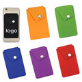 Silicone phone wallet w/snap closure